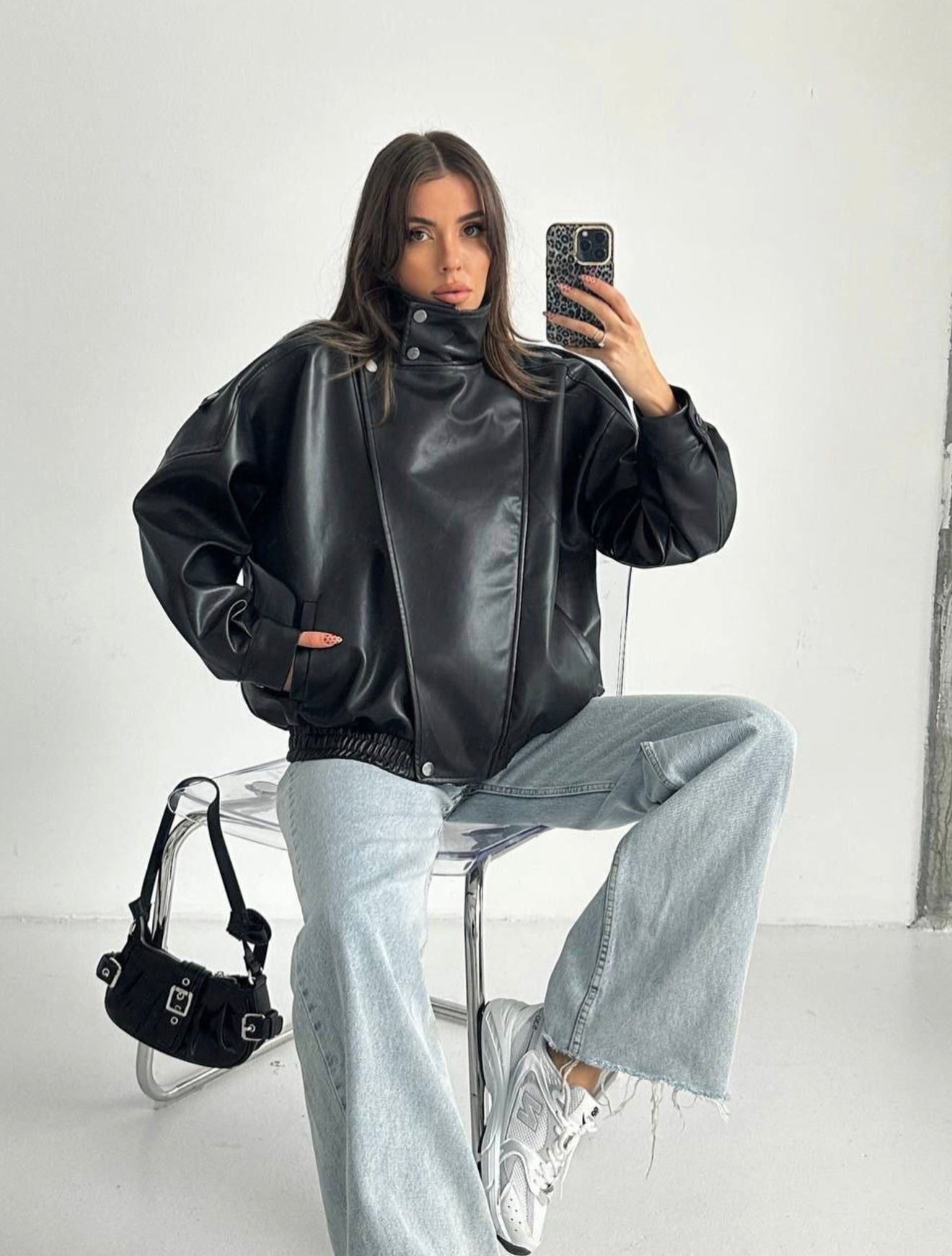 Veste en cuir Zaza