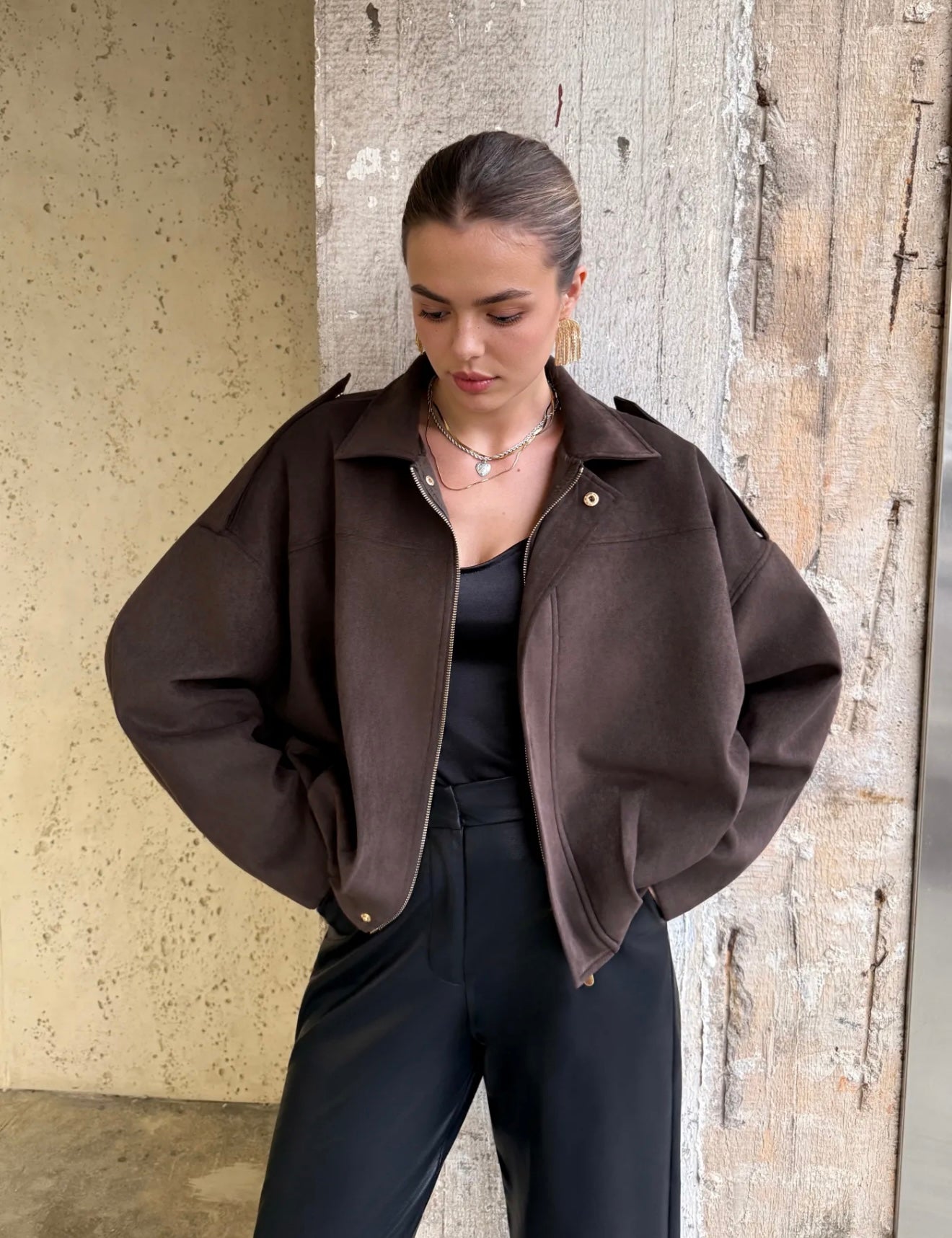 Veste Bomber Effet Daim